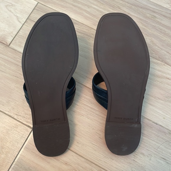 Tory Burch Carson Thong Welt Sandal 8.5 Perfect Black - Picture 5 of 7